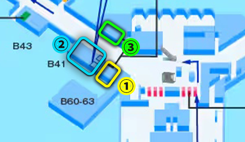 フランクフルト空港　免税手続き　マップ