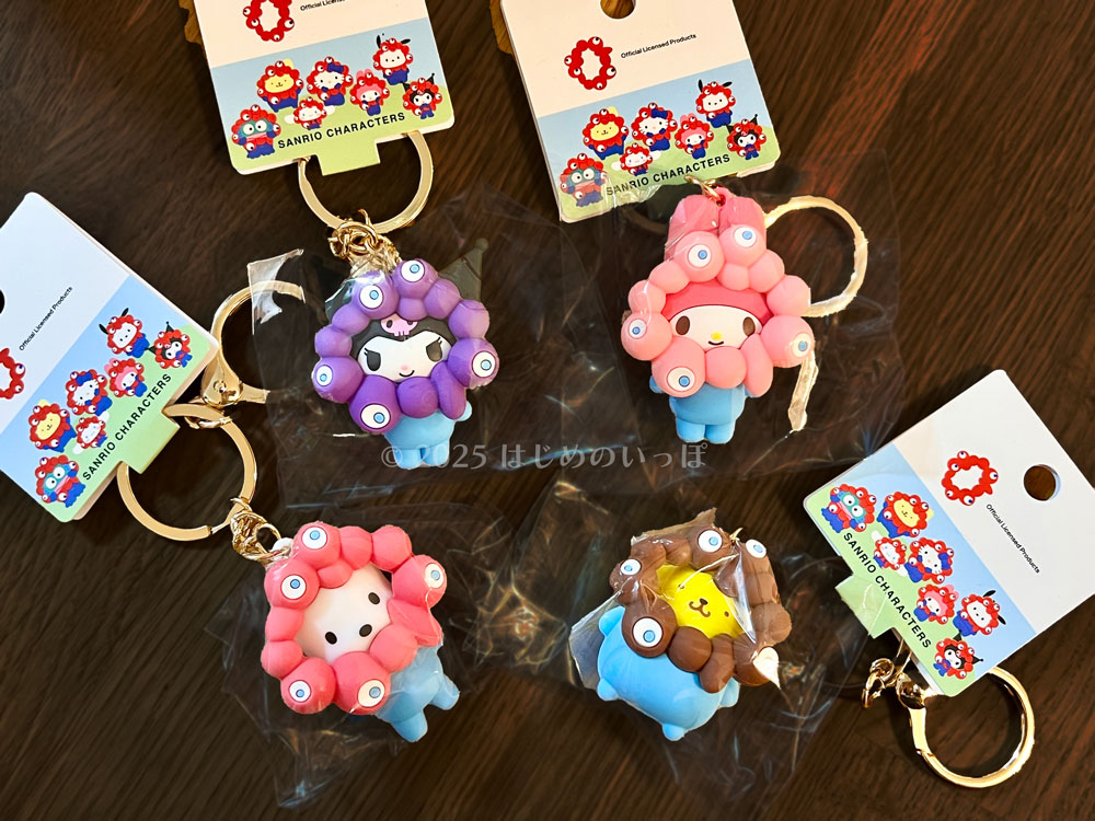 ミャクミャクなりきり立体マスコットキーホルダー クロミ マイメロディ ポチャッコ ポムポムプリン
